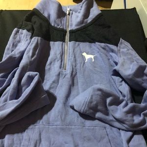 Pink quarter zip sweatshirt